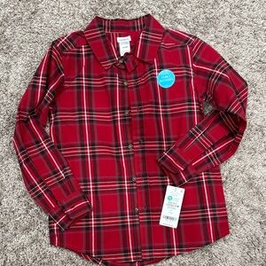 Carters Red Plaid Button Down Shirt